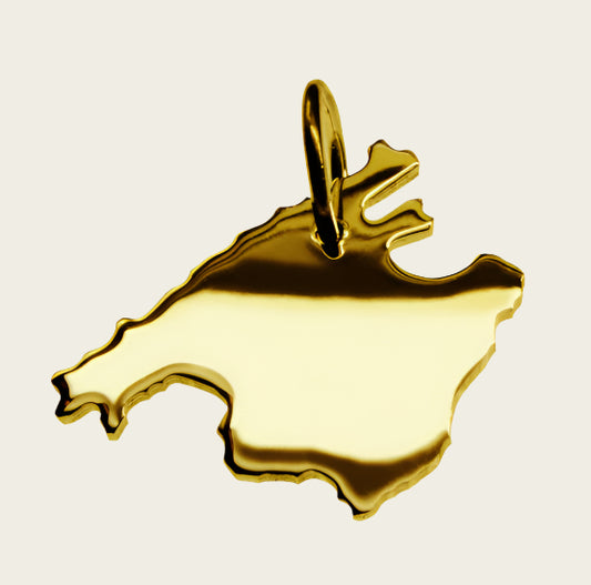 Gouden Landkaart Mallorca ketting hanger