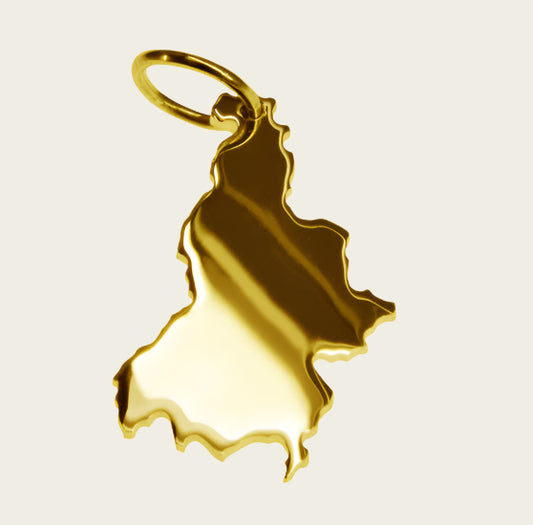 Gouden Landkaart Slovenië ketting hanger