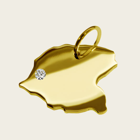Gouden Provincie Friesland ketting hanger