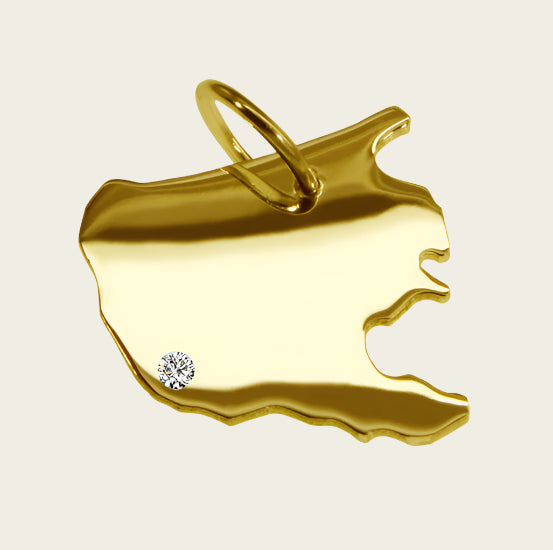 Gouden Provincie Zuid Holland ketting hanger 1921872990