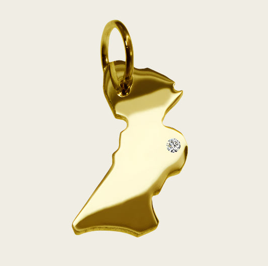 Gouden Provincie Flevoland ketting hanger