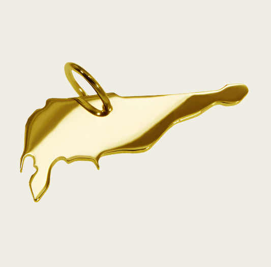Gouden Waddeneiland Schiermonnikoog ketting hanger