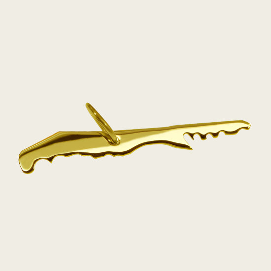 Golden Wadden Island Terschelling necklace pendant