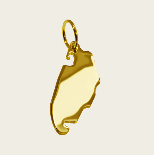 Gouden Waddeneiland Texel ketting hanger