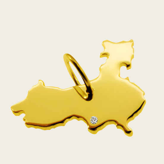 Gouden Landkaart China ketting hanger 1924161318