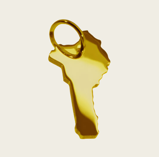 Gouden Landkaart Benin ketting hanger