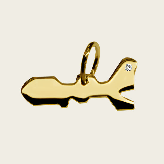 Golden Map Elba Necklace Pendant