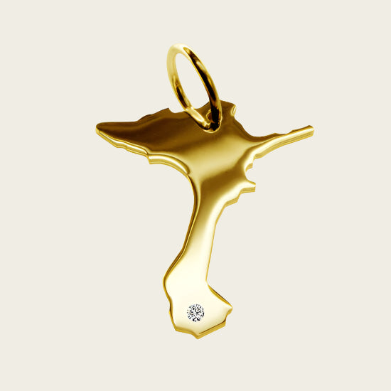 Gouden Landkaart Formentera ketting hanger