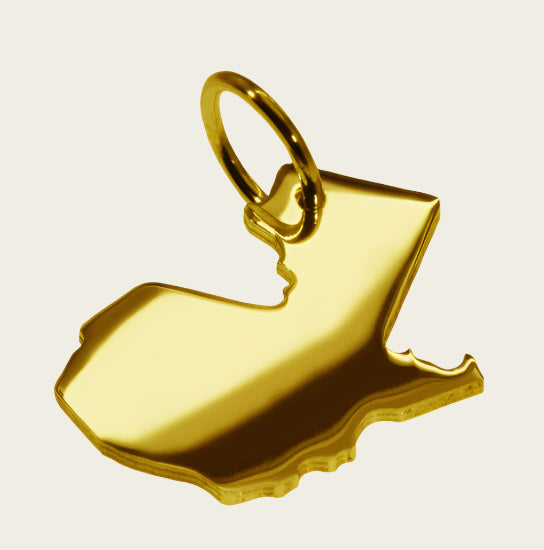 Gouden Landkaart Guatemala ketting hanger