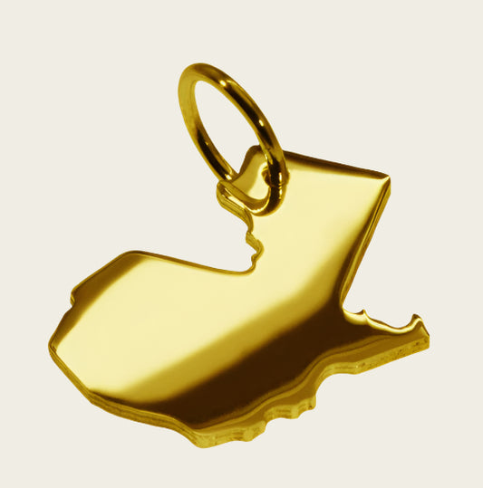 Gouden Landkaart Guatemala ketting hanger