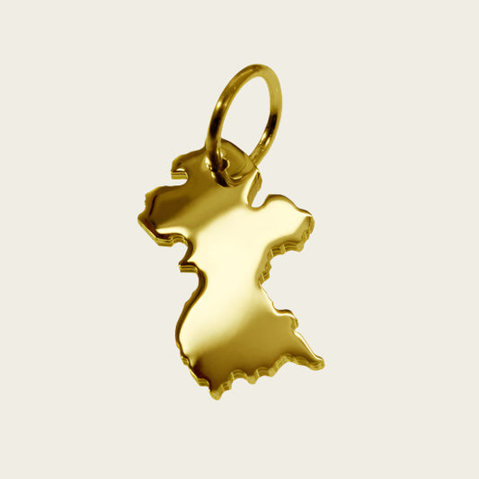 Gouden Landkaart Frans Guyana ketting hanger