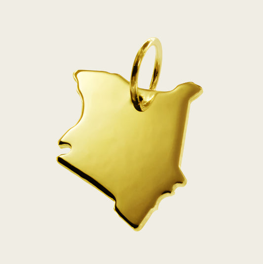 Gouden Landkaart Kenia ketting hanger