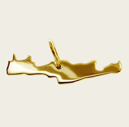 Gouden Landkaart Kreta ketting hanger