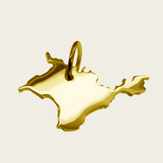 Gouden Landkaart De Krim ketting hanger