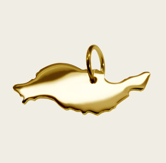 Gouden Landkaart Lanzarote ketting hanger