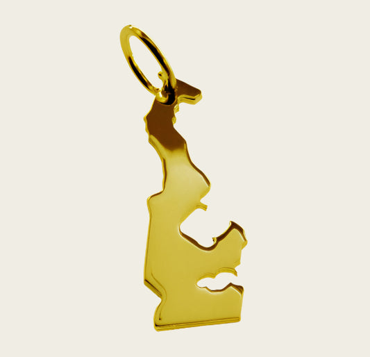 Gouden Landkaart Monaco ketting hanger