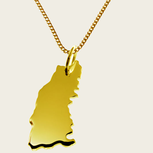 Gouden Landkaart Zwarte Woud ketting hanger
