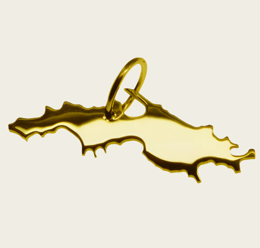Gouden Landkaart St. Thomas ketting hanger