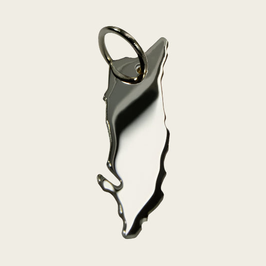 Zilveren Landkaart Aruba ketting hanger