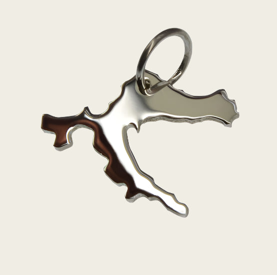 Zilveren Landkaart Kroatië ketting hanger