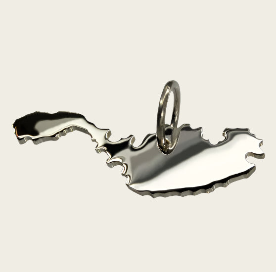 Zilveren Landkaart Malta ketting hanger