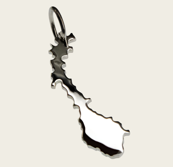 Zilveren Landkaart Noorwegen ketting hanger