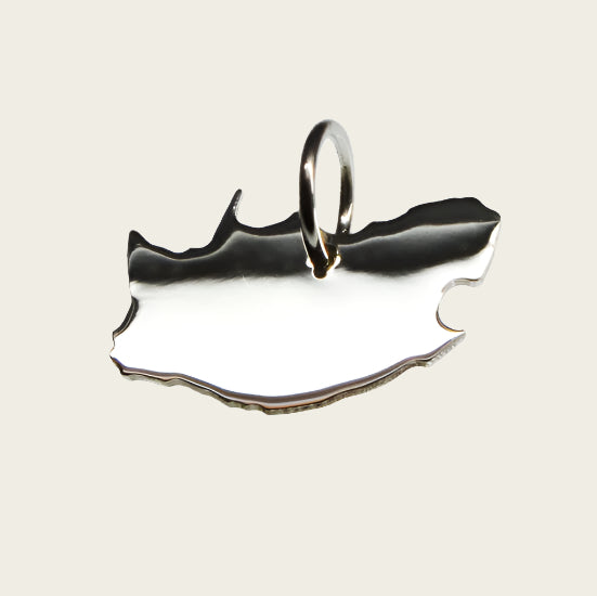 Silver Map South Africa Necklace Pendant