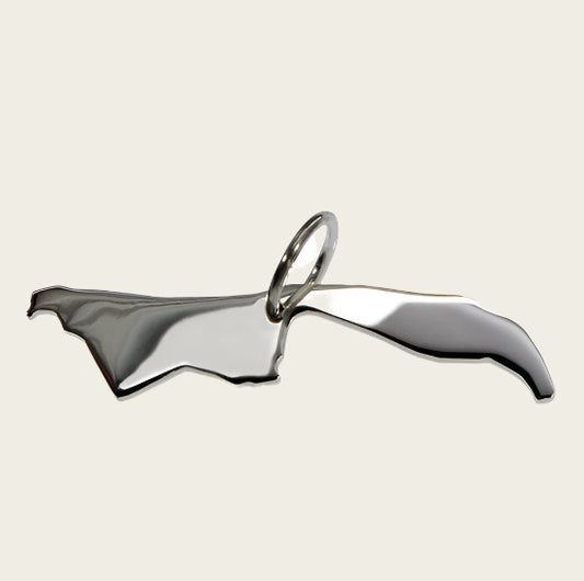 Zilveren Waddeneiland Vlieland ketting hanger