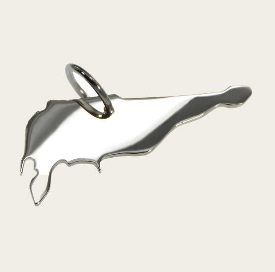 Silver Wadden Island Schiermonnikoog necklace pendant