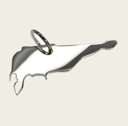 Zilveren Waddeneiland Schiermonnikoog ketting hanger
