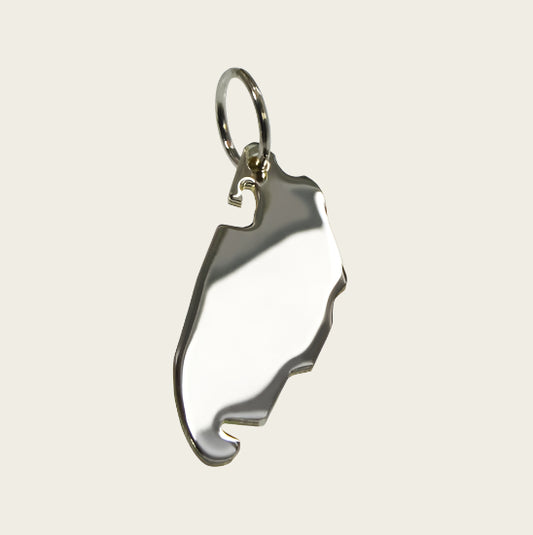 Zilveren Waddeneiland Texel ketting hanger