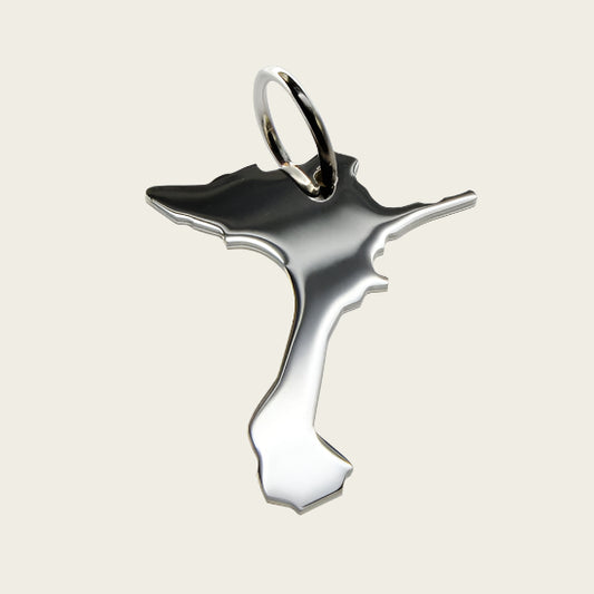 Zilveren Landkaart Formentera ketting hanger