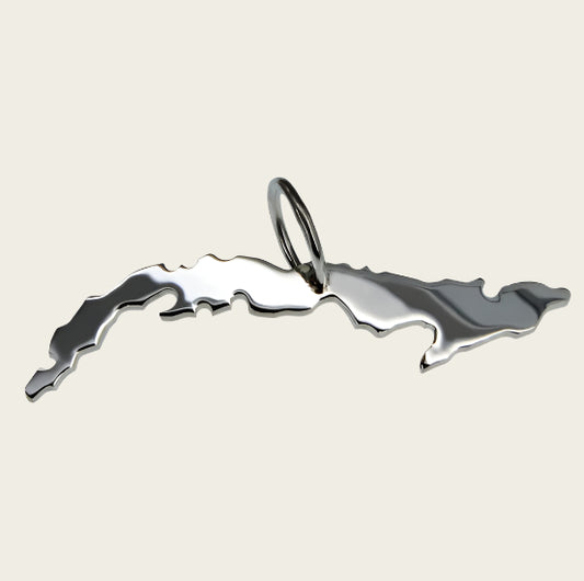 Zilveren Landkaart Cuba ketting hanger