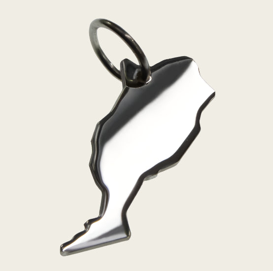 Zilveren Landkaart Marokko ketting hanger