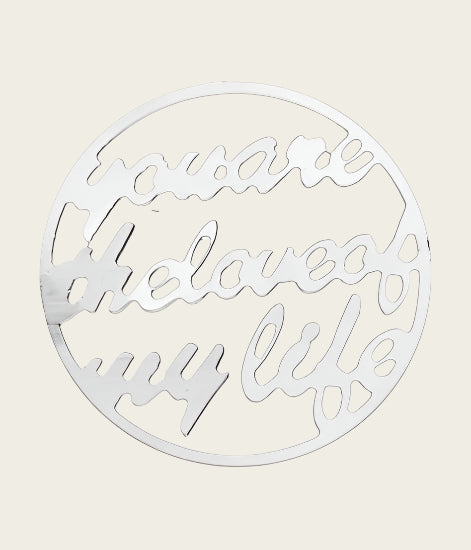 MY iMenso "you are the love of my life" 33mm fantasy insignia (925/rhod-plated) - uitlopend
