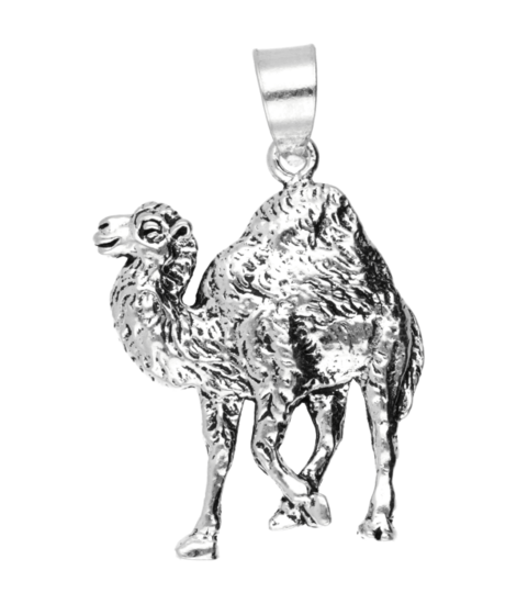 Zilveren Dromedaris XL ketting hanger