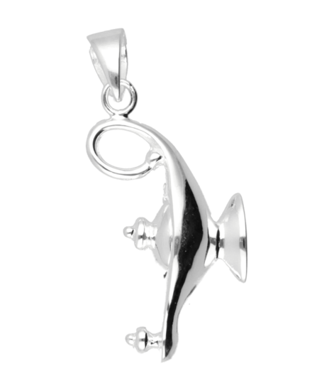 Zilveren Olielamp Aladin kettinghanger