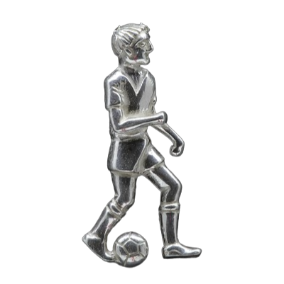 Silver Footballer Necklace Pendant