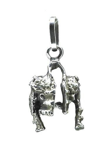 Zilveren Toreador Matador jas ketting hanger
