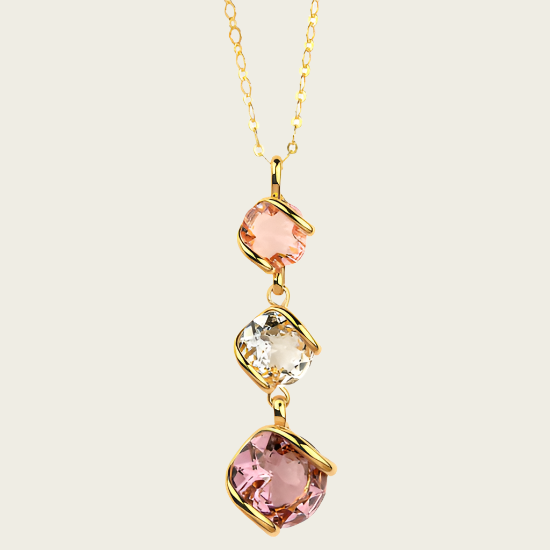 Andrea Marazzini Bubble Iris Swarovski Crystal Necklace Pendant + 45cm Chain