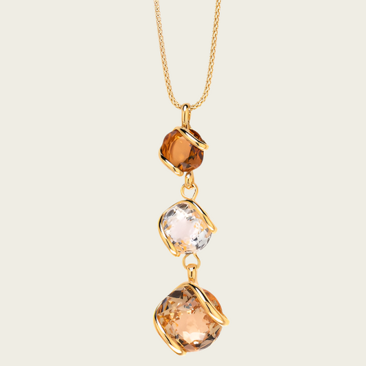 Andrea Marazzini Bubble Golden shadow swarovski kristallen ketting hanger + 45 cm ketting