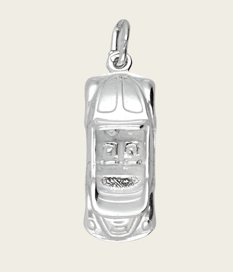 Silver Beetle convertible solid chain pendant