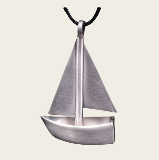 Silver Sailboat Necklace Pendant