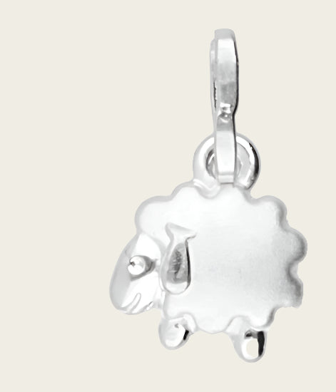 Silver Sheep Matte Gloss Small Necklace Pendant