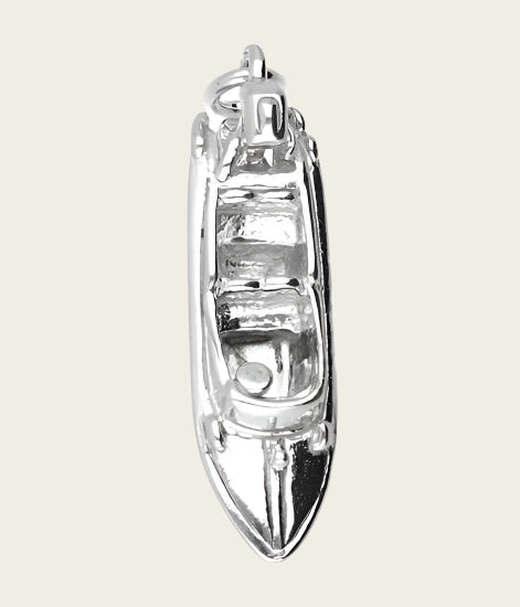 Zilveren Motorboot - Speedboot kettinghanger