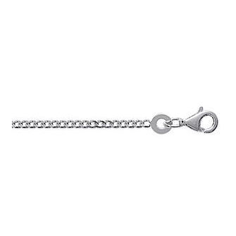 Zilveren ketting - gerodineerd - gourmet 2. standaard - dikte 1,8 mm - 40/45/50/60 cm
