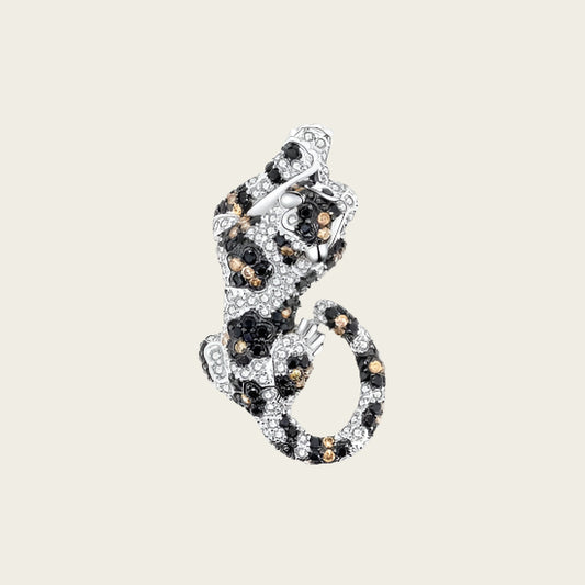 Zilveren Jaguar hanger met zirkonia's