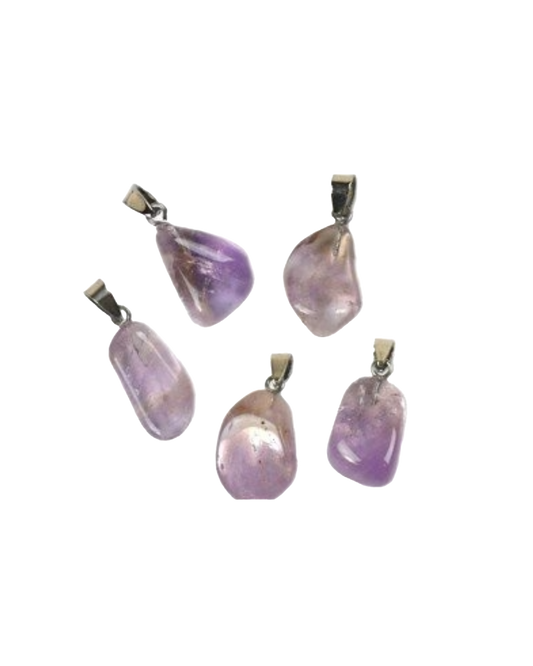 Ametrien edelsteen ketting hanger rvs