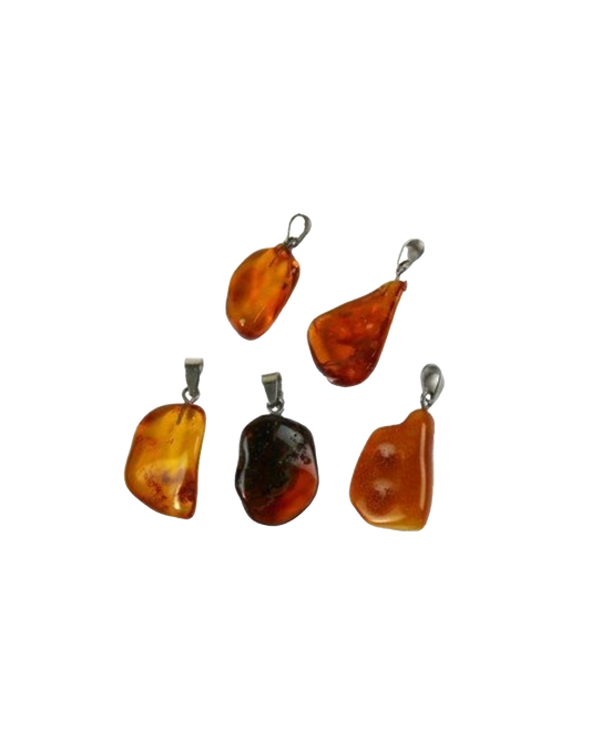 Barnsteen edelsteen ketting hanger rvs