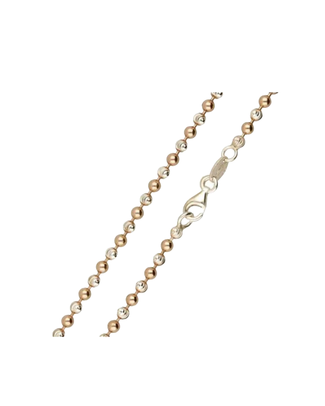 MY iMenso "bead" 50cm necklace (925/rosegold-plated) two tone